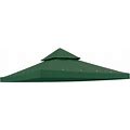 Yescom 10'X10' Gazebo Top Replacement For 2 Tier Outdoor Canopy Cover Patio Garden Yard Green Y00210T04