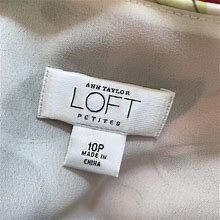 Loft Dresses | Ann Taylor Loft Size 10P Silk Dress | Color: Cream | Size: 10P