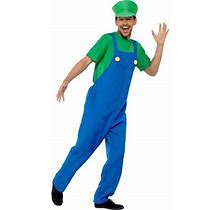 Karnival Costumes Green Plumber Video Game Guy Men's Costume Medium 38-40