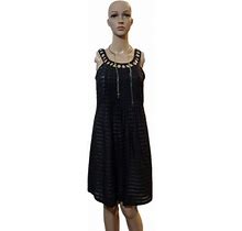 Robbie Bee Black Sleeveless Dress Shift Dress Short Size 6