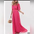 Asos Dresses | Asos Pink Dots Maxi Dress Size 2 Nwot | Color: Pink/Red | Size: 4