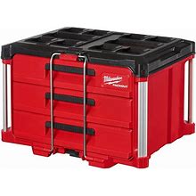 Milwaukee PACKOUT 16.3" X 14.3" X 22.2" Red And Black Polymers Tool Box -48-22-8443
