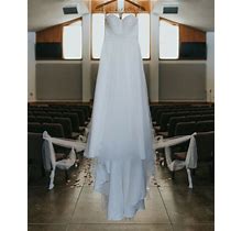 David's Bridal Floor Length Wedding Dress Size 4