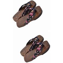 2 Pieces Children Slippers Baby For Kids Ladies Sandals Summer Flops Clogs Miss Student