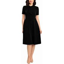 Ivy & Blue Short Sleeve Fit + Flare Dress | Black | Womens 8 | Dresses Fit + Flare Dresses | Spring Fashion