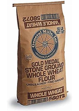 General Mills Gold Medal Stone Ground Whole Wheat Flour, 50 Pound