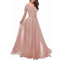 Lace Appliques Mother Of The Bride Dresses Long For Wedding Chiffon Formal Evening Gowns With Sleeves