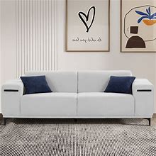 Williamspace 89.7"W Modern Upholstered 3 Seater Fabric Couch Sofa