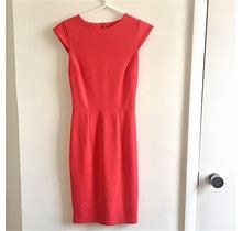 Topshop Dresses | Topshop Sheath Dress Pencil Dress - Coral | Color: Orange | Size: 2