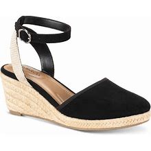 Style & Co Women's Mailena Wedge Espadrille Sandals, Created For Macy's - Black