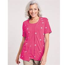Blair Women's Two-For-One Top - Pink - 2XL - Womens