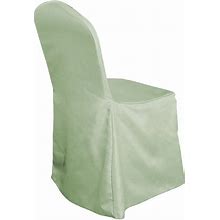 Sage Green Polyester Banquet Chair Cover, Reusable Stain Resistant Chair Cover | By Tableclothsfactory
