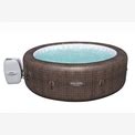 Bestway Saluspa St Moritz Large Round Airjet 7 Person Inflatable Hot Tub Portable Outdoor Spa With 180 Soothing Airjets And Cover, Brown