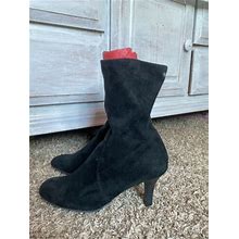 Womens Tommy Hilfiger Stiletto Black Mid Boots Size 8.5 m