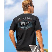 Crazy Shirts Men's Wander - Short Sleeve Crewneck T-Shirt In Black | Size 2XL