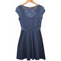 American Eagle Outfitters Dresses | American Eagle Navy Blue In Lace Sparkly Dress | Color: Blue/Silver | Size: Xs