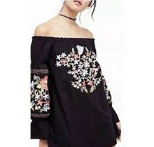 35. $148 Free People Fleur Du Jour Off Shoulder Embroidered Mini Dress