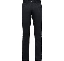 Prada Five-Pocket Stretch Drill Jeans, Men, Black, Size 30