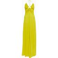 Etro, Halterneck Cutout Jersey Maxi Dress, Women, Yellow, US 12, Dresses, Viscose