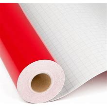 Iimagine Vinyl 12'' X 42ft Glossy Red Permanent Vinyl Roll - Permanent Adhesive Vinyl Roll For Silhouette, Cameo Cutters, Signs, Craft Die Cutters,