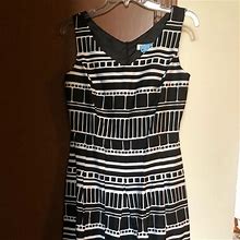 Dress Barn Dresses | Fit N Flare Dress | Color: Black/White | Size: 6
