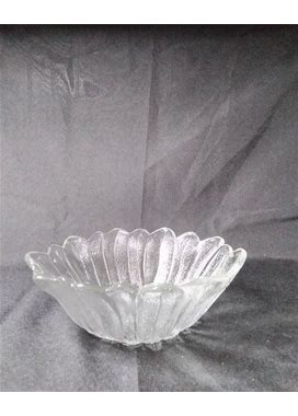 Round Floral Glass Bowl