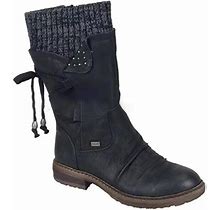 Women's Winter Boots, Snow Boots, Ankle Boots, Black / 14