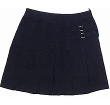 Lee School Skirt: Blue Solid Skirts & Dresses - Kids Girl's Size 16