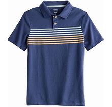 Boys 8-20 Sonoma Goods For Life® Adaptive Easy Dressing Solid Polo, Boy's, Size: Medium, Med Blue