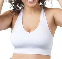 Plus Size Women's The Lea Cooling Low-Impact Racerback Sports Bra By Leading Lady In White (Size M)