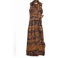 Petite Sophisticate Dresses | Vintage Petite Sophisticate Wrap Dress With Size Zip Size 0 | Color: Brown/Tan | Size: 0