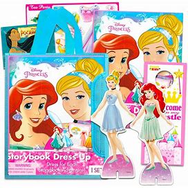 The Little Mermaid Magnetic Dress Up Doll Figure For Girls - Disney Princess Bundle With 2 Magnetic Dolls Plus Accessories, Play Scenes, Stickers,