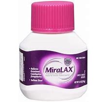 Laxative Miralax Unflavored Powder 4.1 Oz. 17 Gram Strength