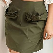 Summer Non-Stretch Casual Active Skirt, Golf Tennis Sports Skirts For Women, Women's Activewear,$9.99,Army Green,Army Green,All-New,By Temu