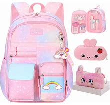 Kawaii Backpack For Girls Kids,Cute Student School Backpack With Pen