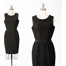 Little Black Dress | Vintage 90S Sara Campbell Silk Dress | 1990S Deadstock Shift Dress