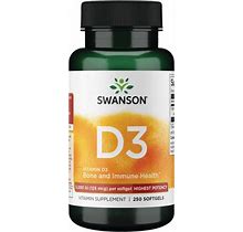 Swanson Premium Swanson Highest Potency Vitamin D3 Softgels Helps Support Overall Health & Bone Strength 250 Mg 250 Sgels