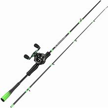 Sougayilang Casting Fishing Rod Reel Combo,Two Pieces Pole With Super Smooth And Powerful Casting Reel For Freshwater Saltwater 5.9 ft