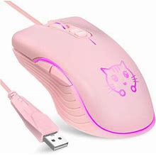 CORN Ergonomic Design,Cool Exterior 2400DPI USB LED Wired Gaming Mouse Slient For Office And Game - Pink Cat Mice