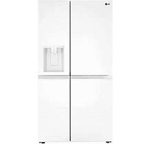 LG 27 Cu. Ft. Side-By-Side Refrigerator With Smooth Touch Ice Dispenser - White