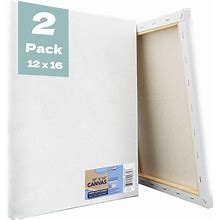 Artskills Stretched Canvases For Painting, 12X16 Canvas Painting Supplies For Artists, Blank Canvas Pack, 2-Pack