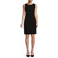 Calvin Klein Women's Pleated Sheath Dress - Black - Size 8