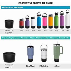 4PCS Cup Silicone Bottom Protective Sleeve Boot For Stanley Tumbler Quencher Adventure 40Oz & Iceflow 20Oz 30Oz