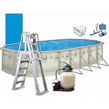 Palisades 12 ft. X 24 ft. Oval 52 in. D Above Ground Hard Sided Pool Package