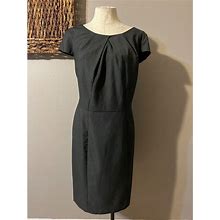 Anne Klein Dresses | Anne Klein Dress Dark Gray 16 Short Sleeve Stretch Career Church Sheath | Color: Gray | Size: 16