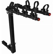 Hyper Tough 120Lb Hitch-Mounted Folding 4-Bike Carrier Fits All Vehicles 1.25-2in Hitches,10104053