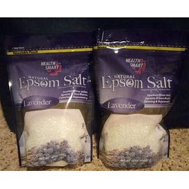 Lot Of 2 Natural Epsom Salt FOOT SOAK (Lavender) 16Oz Each