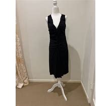 Prada Black Scoop Neck Knee-Length Dress - Size 40