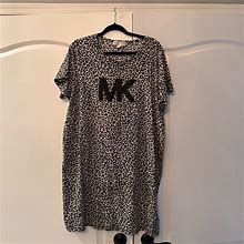 Michael Michael Kors Dresses | Michael Michael Kors Cheetah Print Dress 2Xl | Color: Black/Tan | Size: 2X
