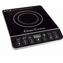 Multi-Function 1800W Portable Induction Cooker Cooktop Burner - Black By Classic
